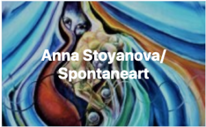 Abstract image hiding woman's face by Anna Stoyanova-Spontaneart at CryptoArtNet